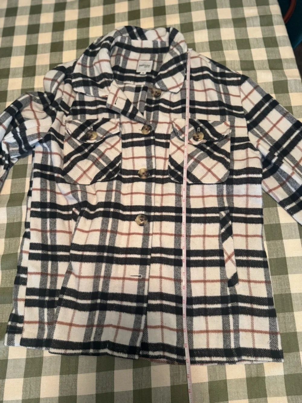 Kensie Flannel Plaid Shacket - Picture 5 of 9